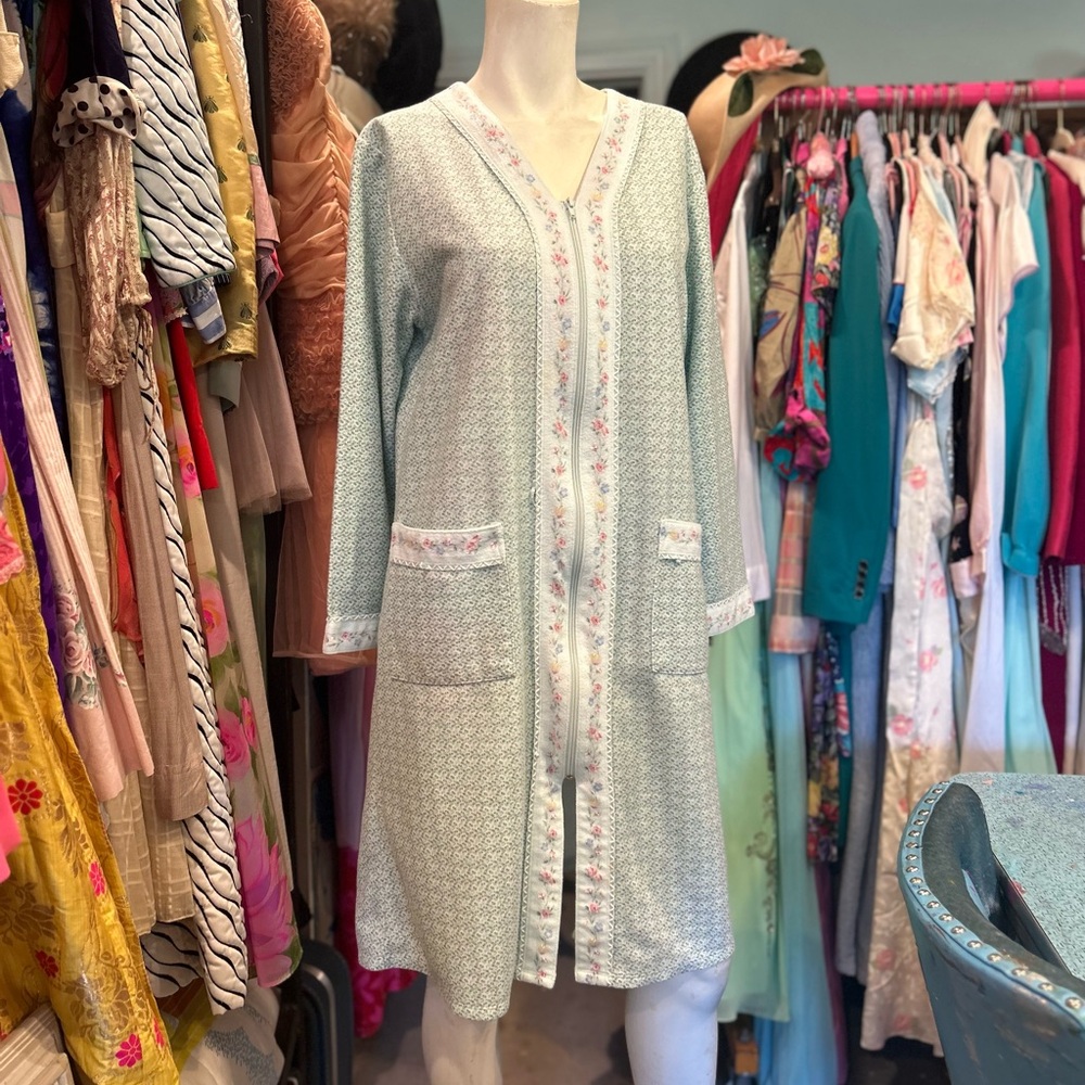 Seaglass Green Floral Housedress - image 2